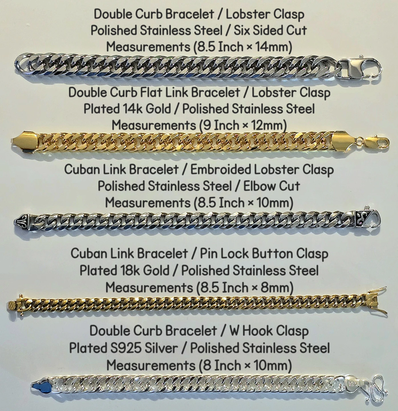 Bracelets / Various Styles & Cuts