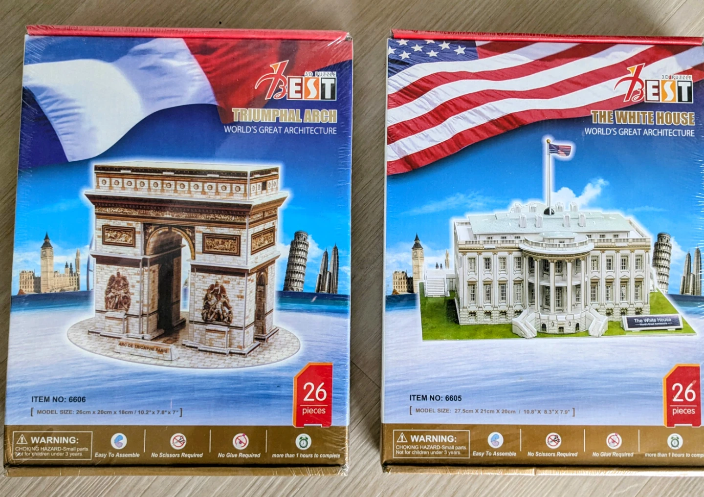 BEST Architecture 3D Puzzles - Triumphal Arch & White House