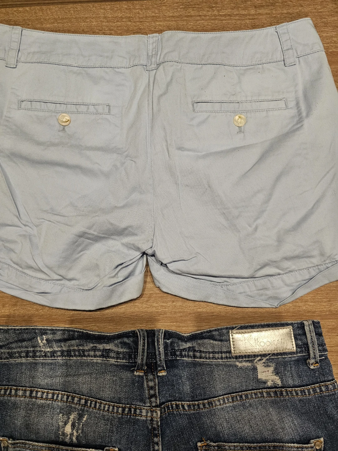 Denim & Light Blue&black Shorts - photo 5