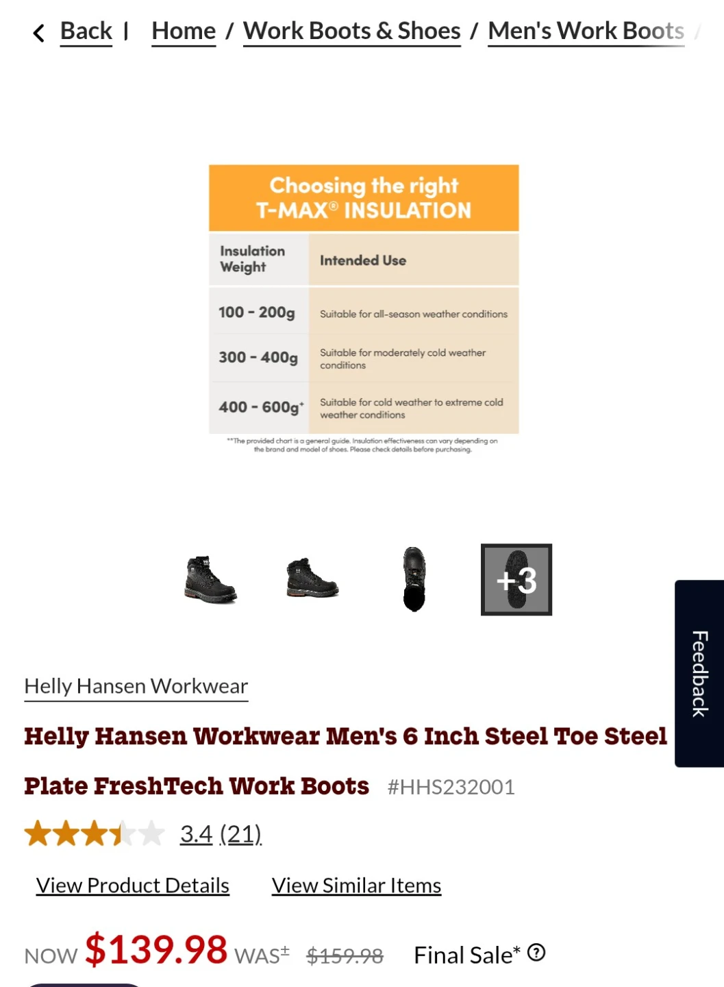 Men's size 8 work boot - photo 4