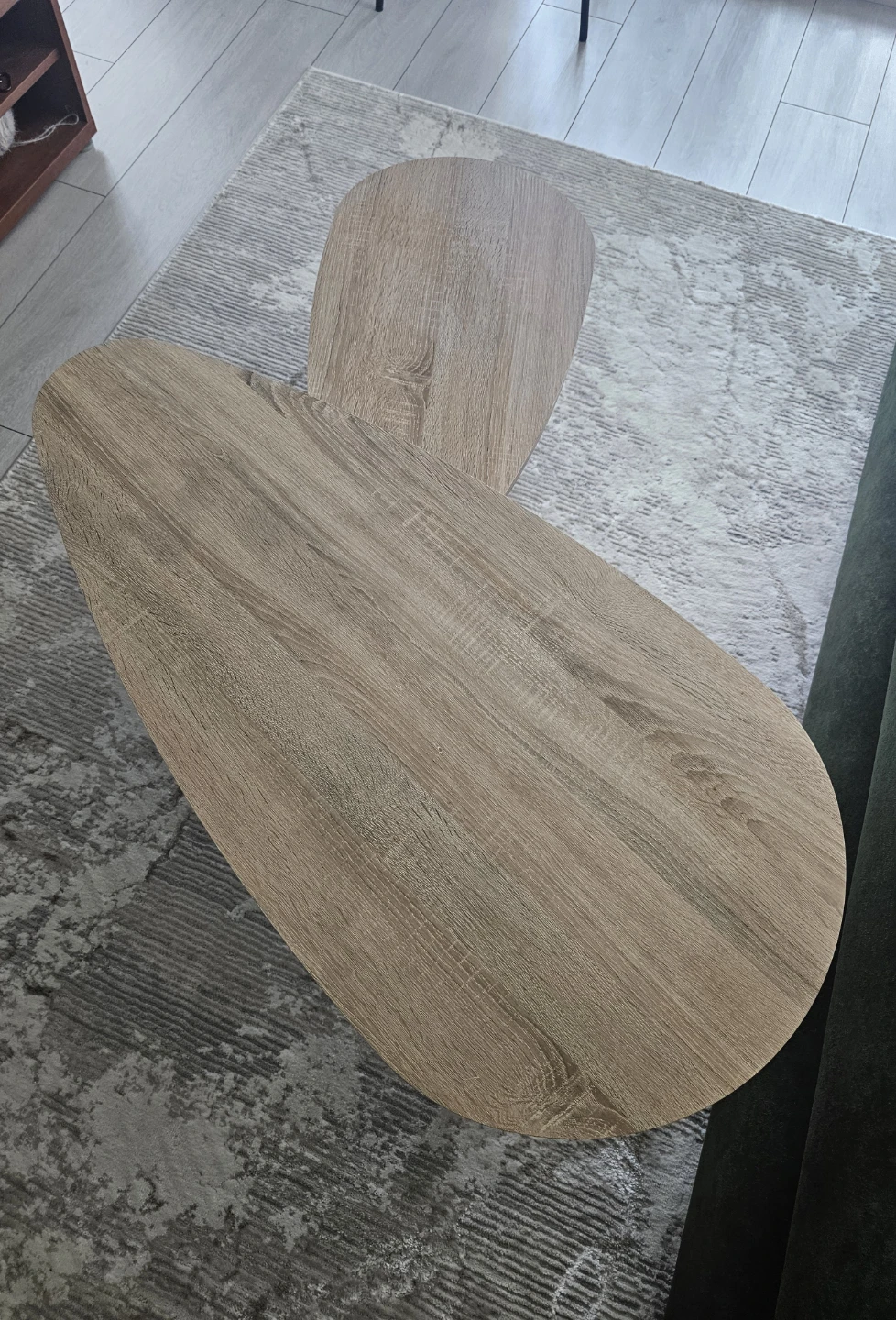 Set of 2 Nesting Coffee Tables - Wood Grain