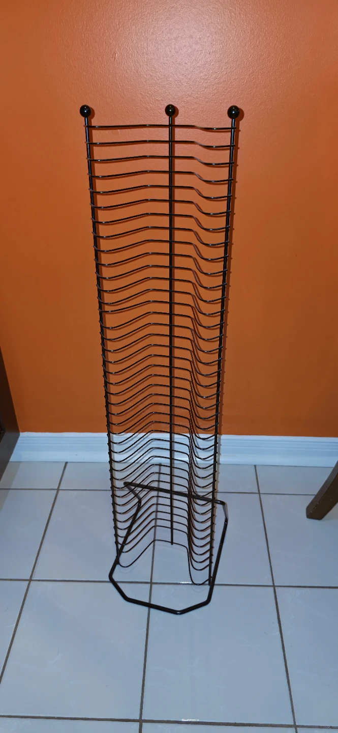 Tall Black Metal Media Rack - photo 2
