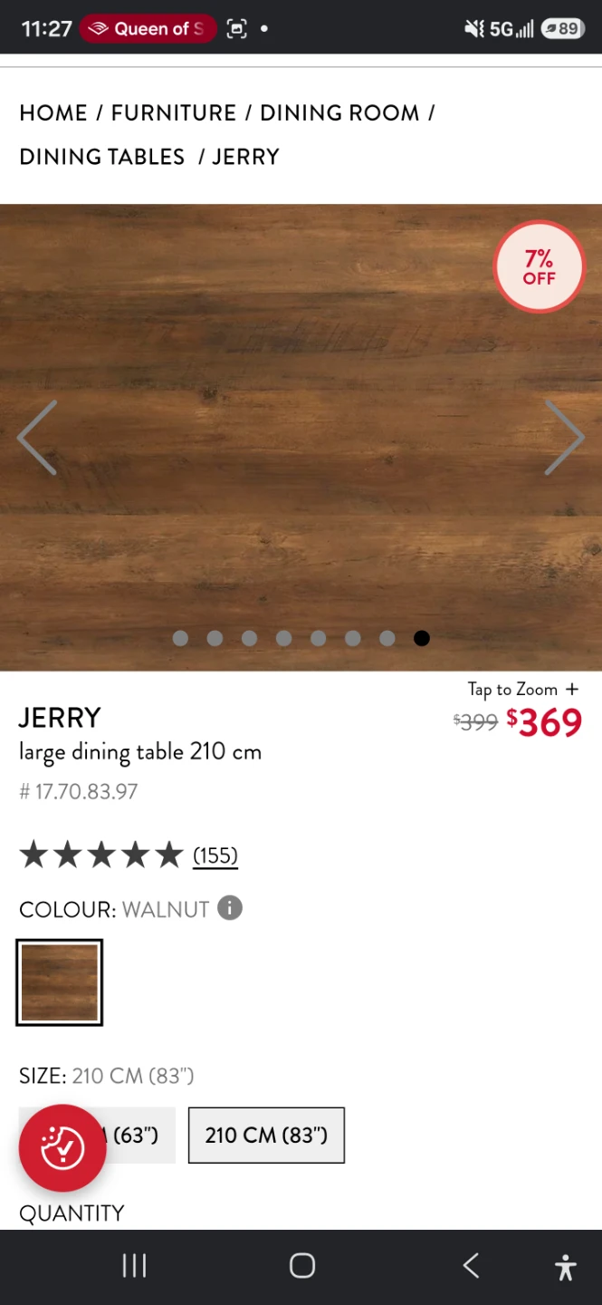 JERRY large dining table 210 cm - photo 2