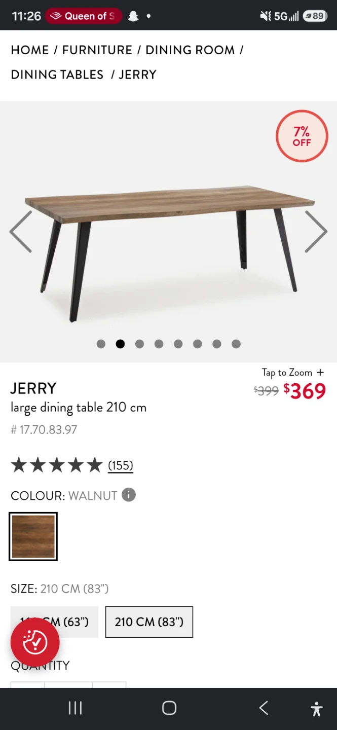 JERRY large dining table 210 cm - photo 3