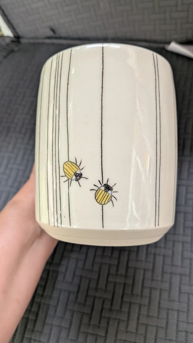 Hand made Ceramic Mug with Beetle Design - photo 5