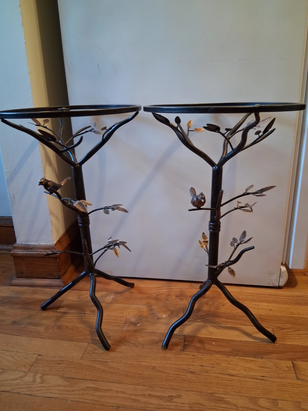 Pair of Metal Tree Accent Tables - photo 3