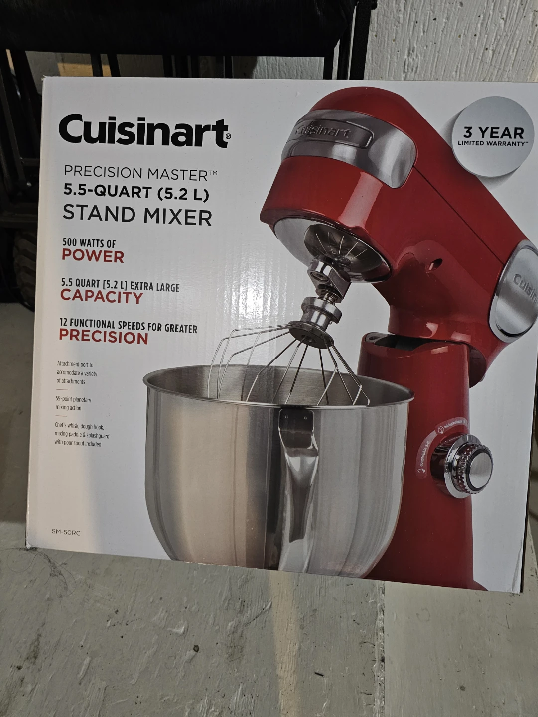Cuisinart Precision Master Stand Mixer 5.5-Quart Red