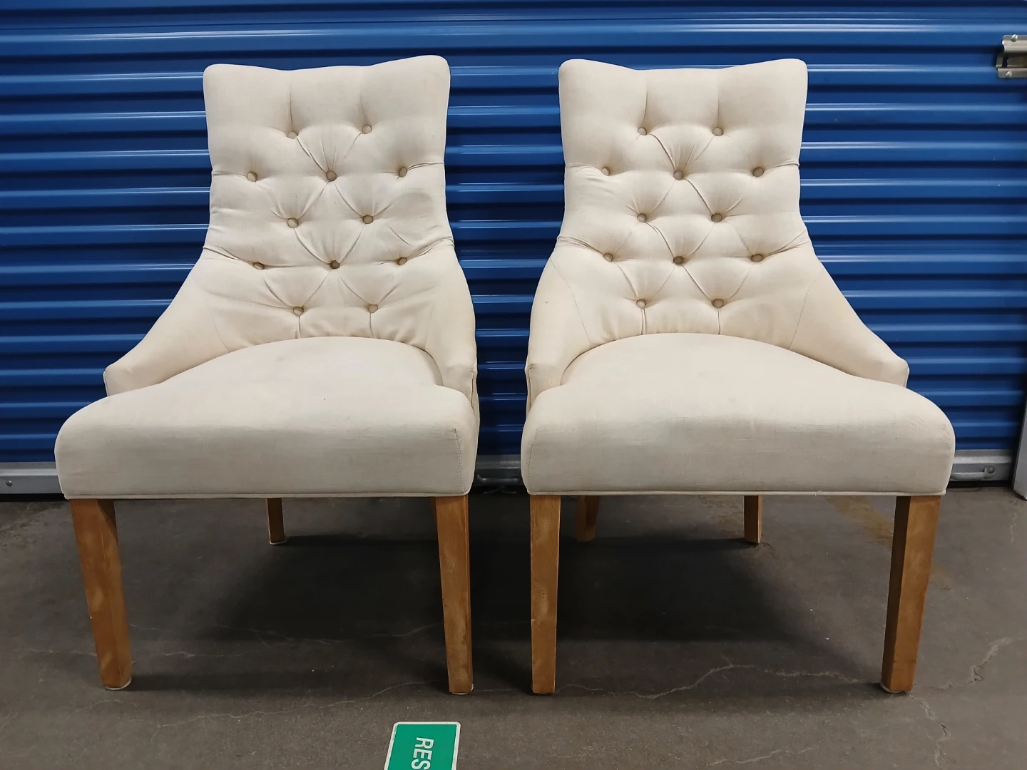 Set of 2 Tufted Upholstered Accent Chairs