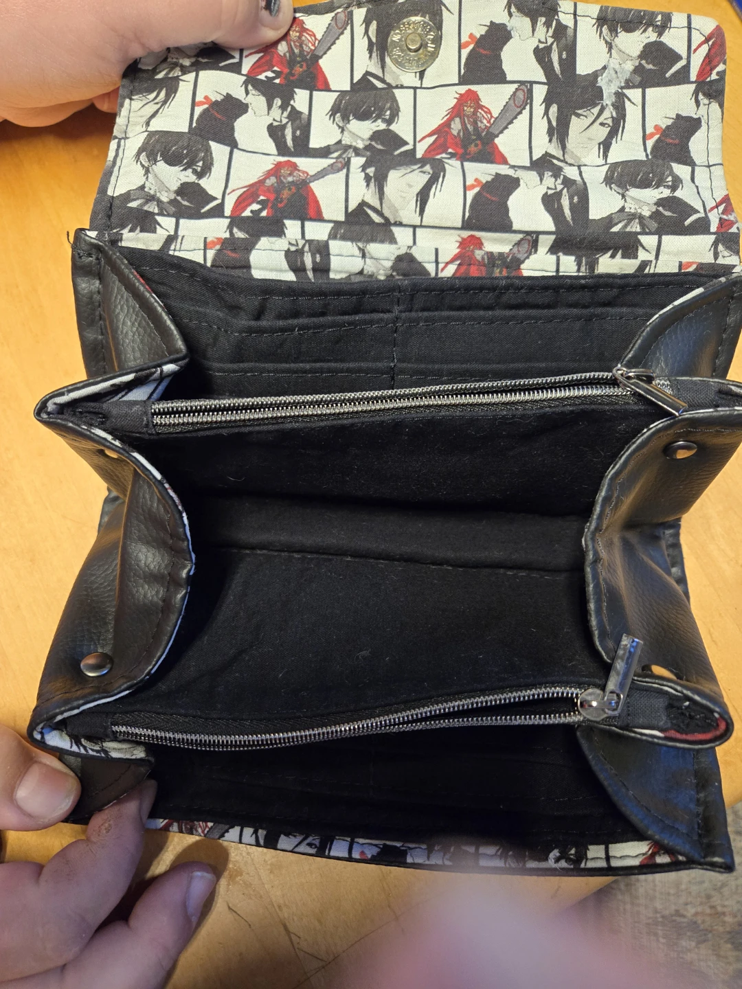 Black Butler Leather Wallet with Anime Print - photo 2