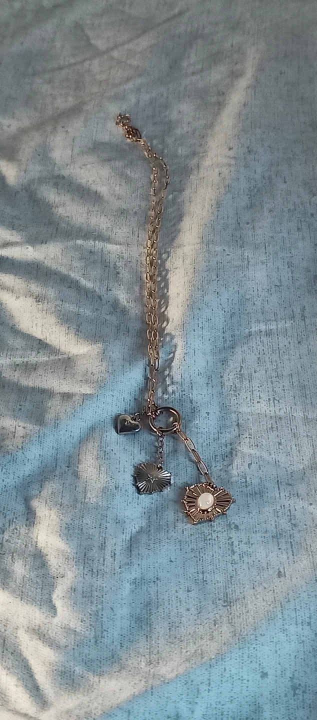 💛Golden Heart Paperclip Charm Necklace