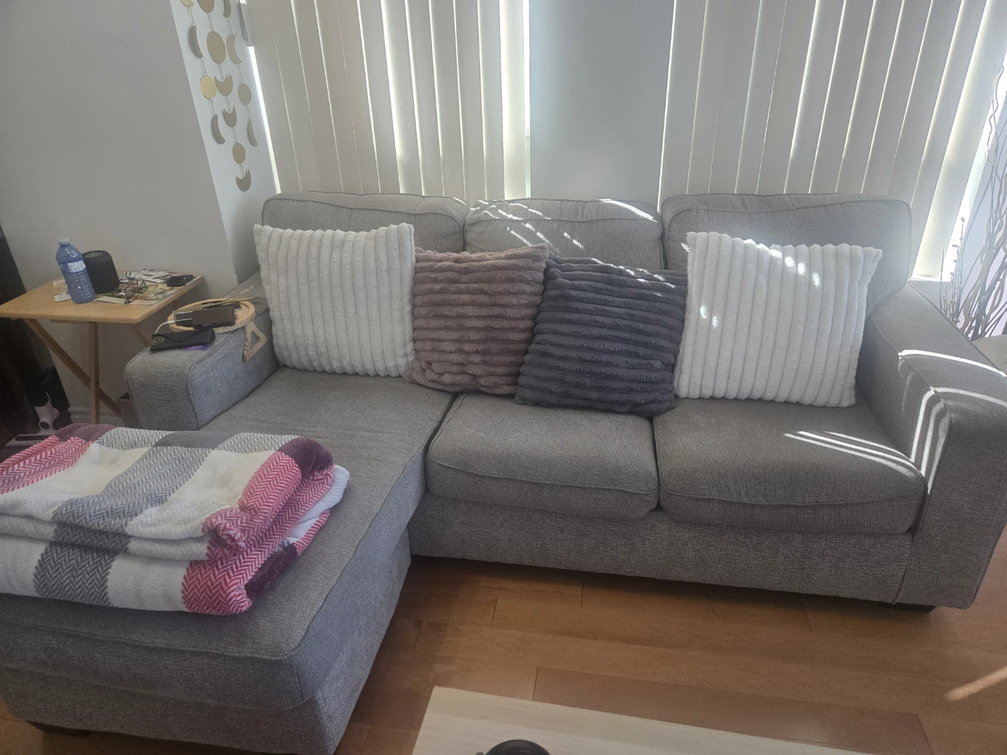 Grey Sectional Sofa with Chaise