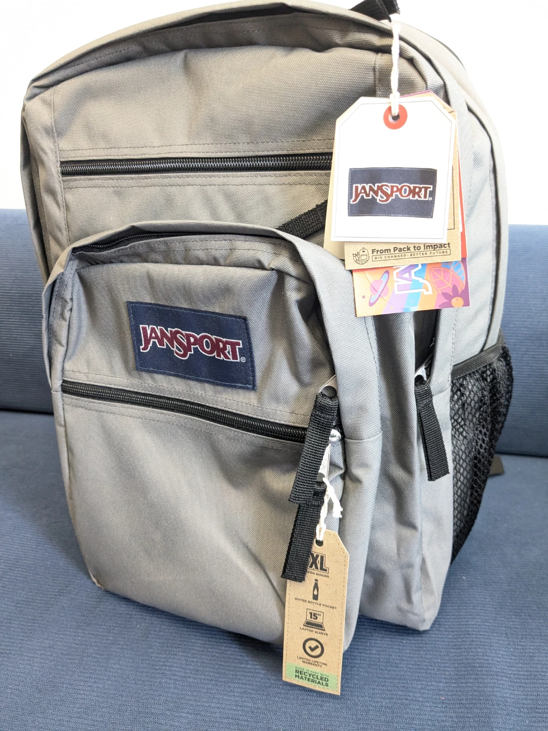 JANSPORT XL Big Size Unisex Backpack - Graphite Grey - photo 4