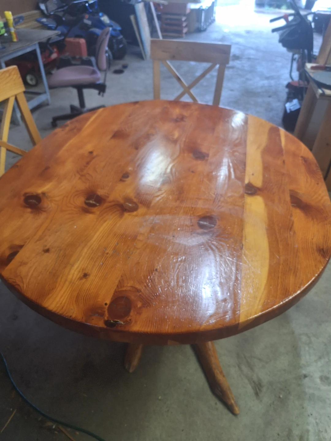 Log Dining Table with 2 Chairs - photo 3