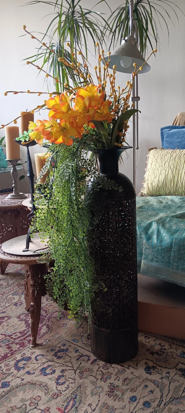 Faux flowers and draping foliage (metal vase not included)) - photo 2
