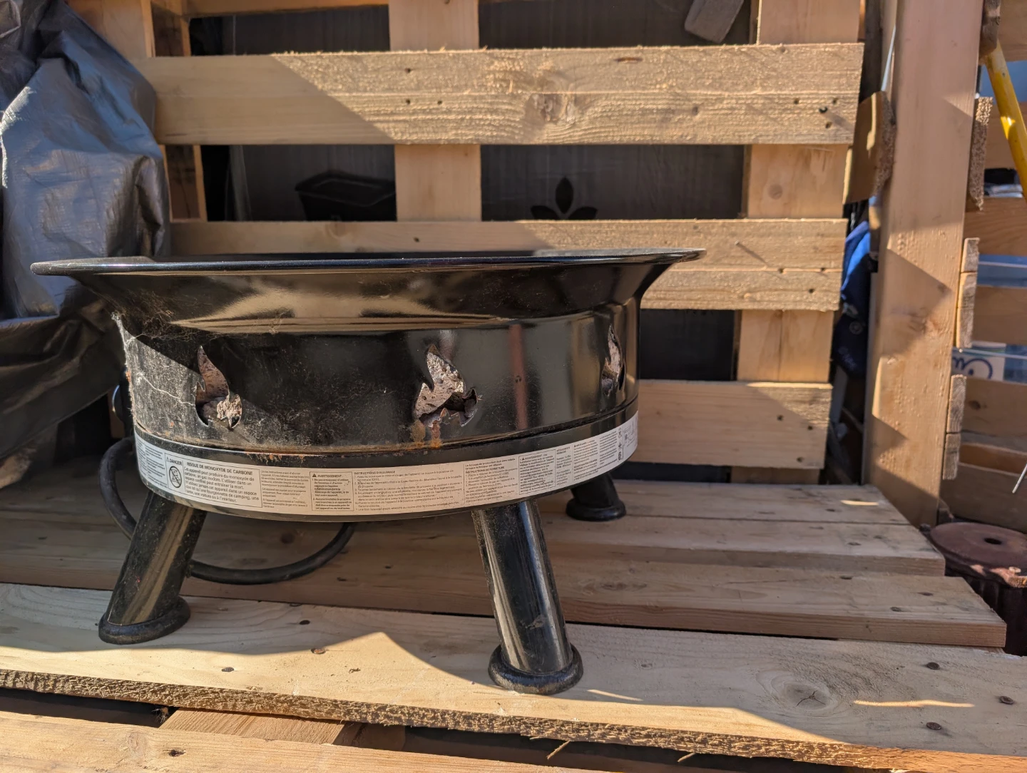 Black Propane Fire Pit with Lava Rocks - photo 3