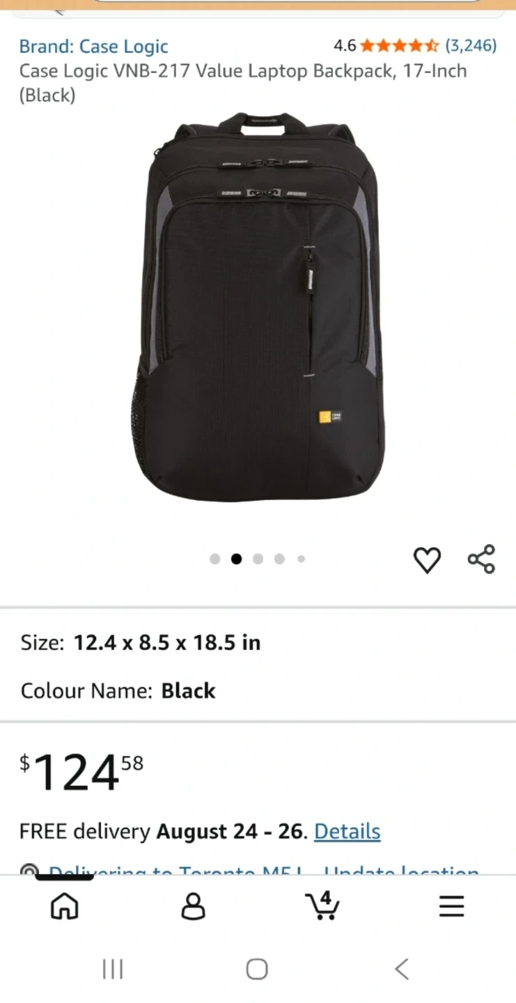 Case Logic Laptop Backpack - Black - photo 3