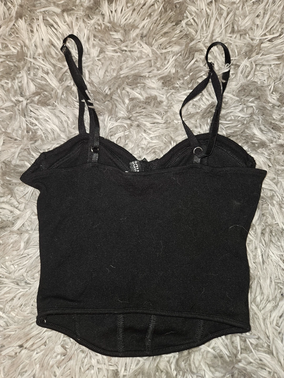 Black H&M Divided Corset Top - photo 3