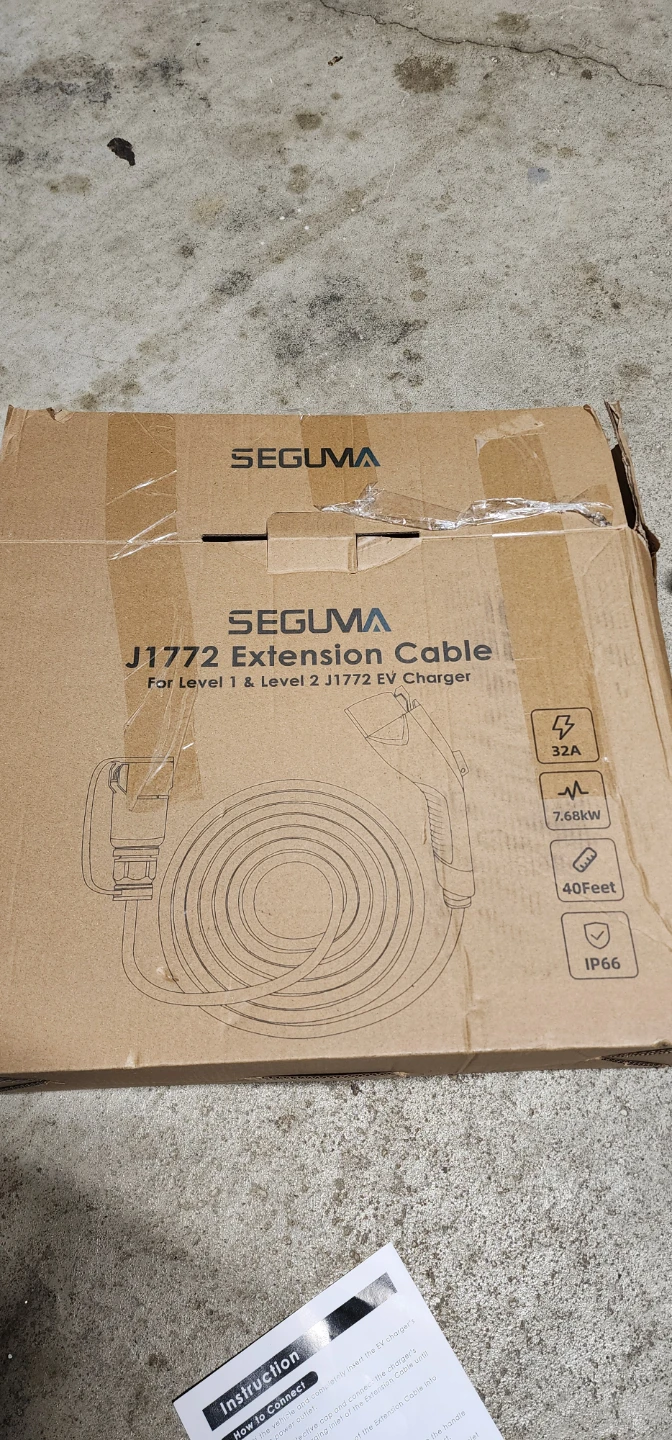 SEGUMA J1772 EV Charger Extension Cable