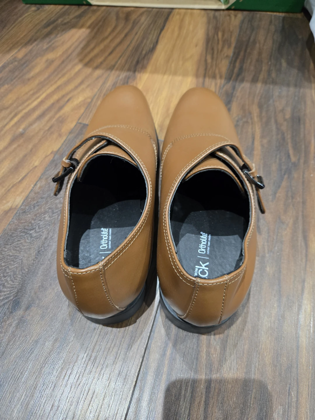 Brown Leather Monk Strap Dress Shoes - photo 3