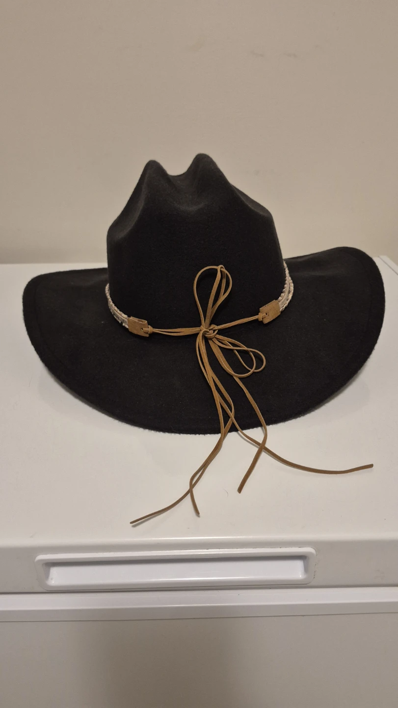 Black Cowboy Hat - Size 57 - photo 4