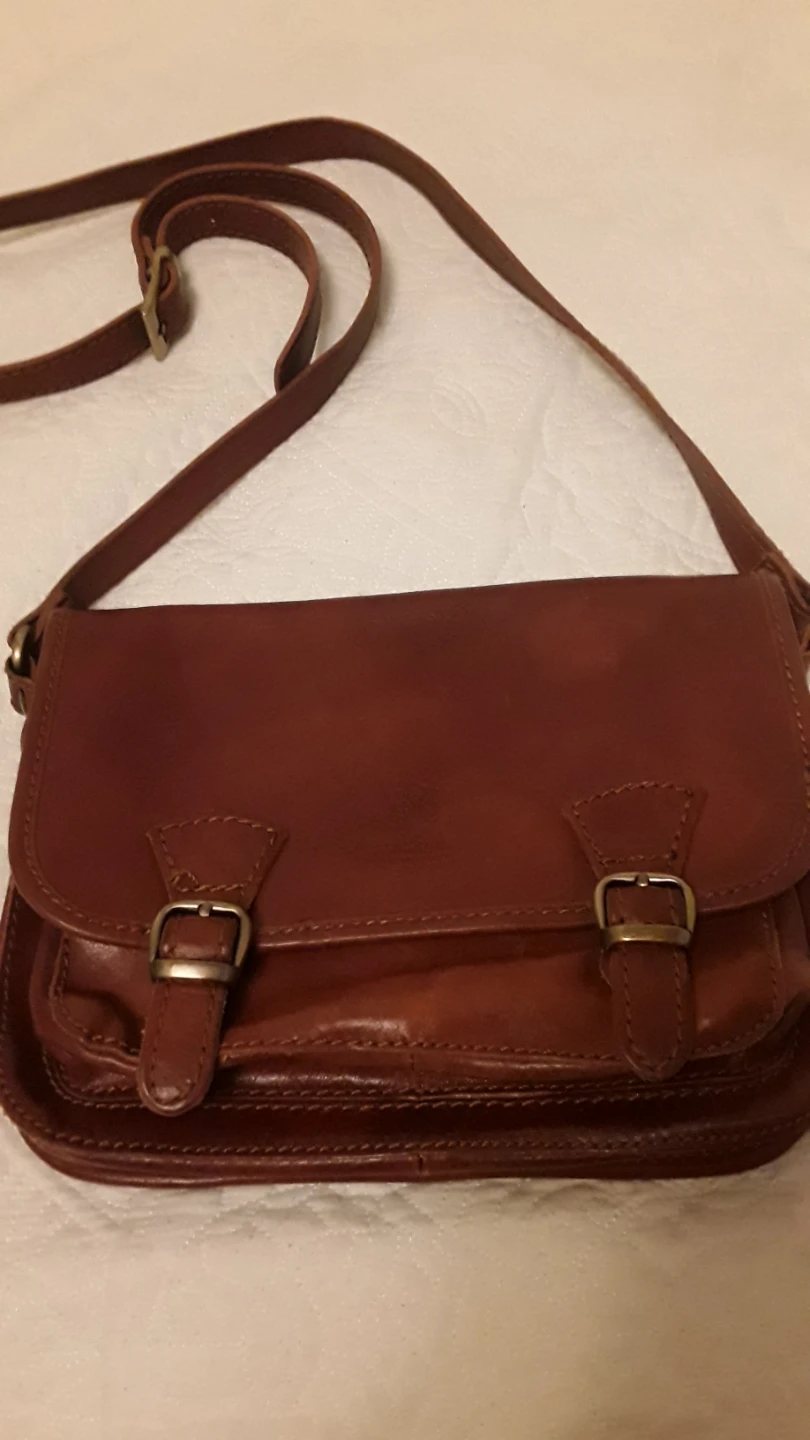 Vera Pelle Brown Leather Crossbody Bag - photo 2