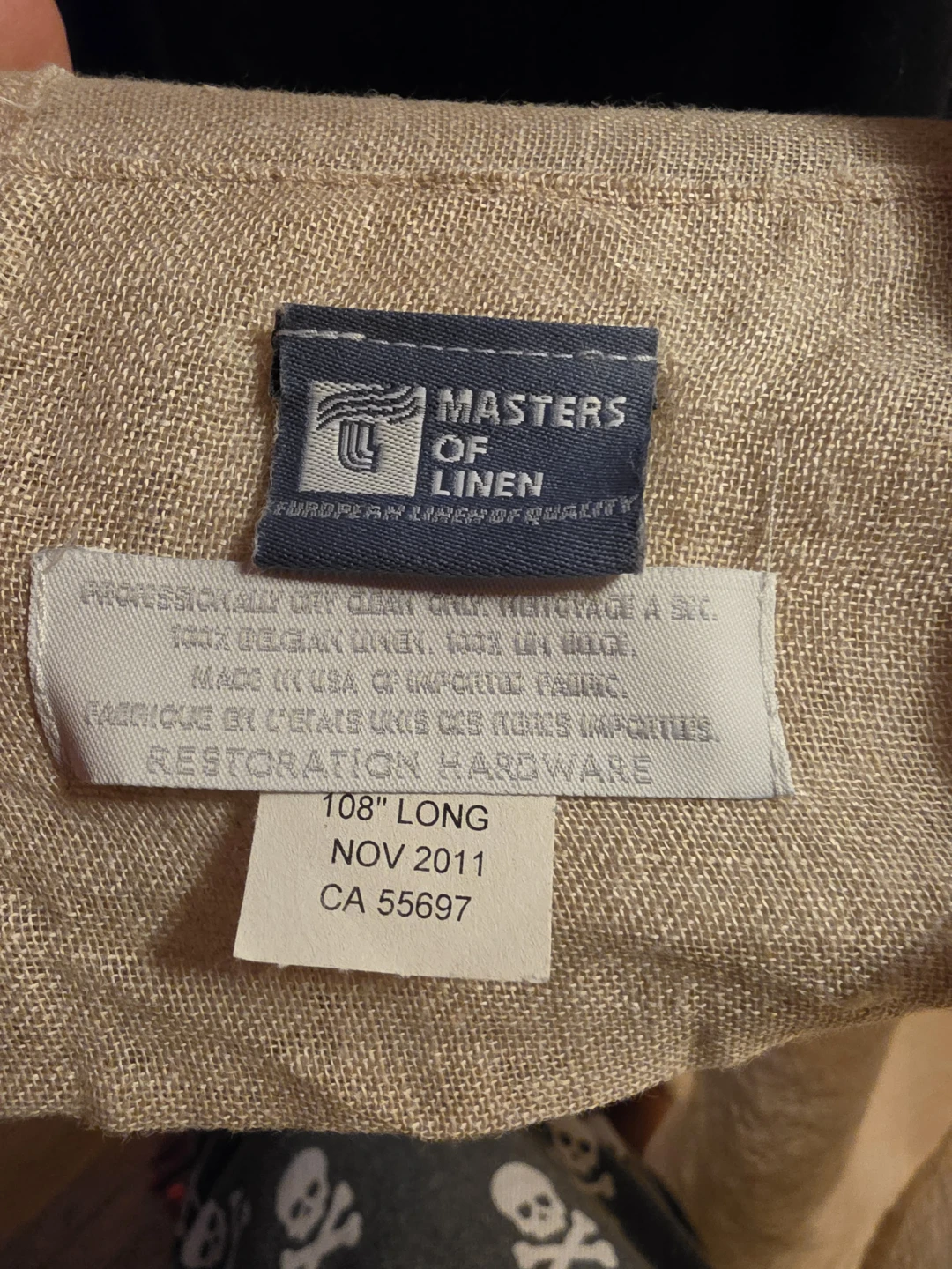 2 Linen Fabric Sheers for curtains. - 108" Long