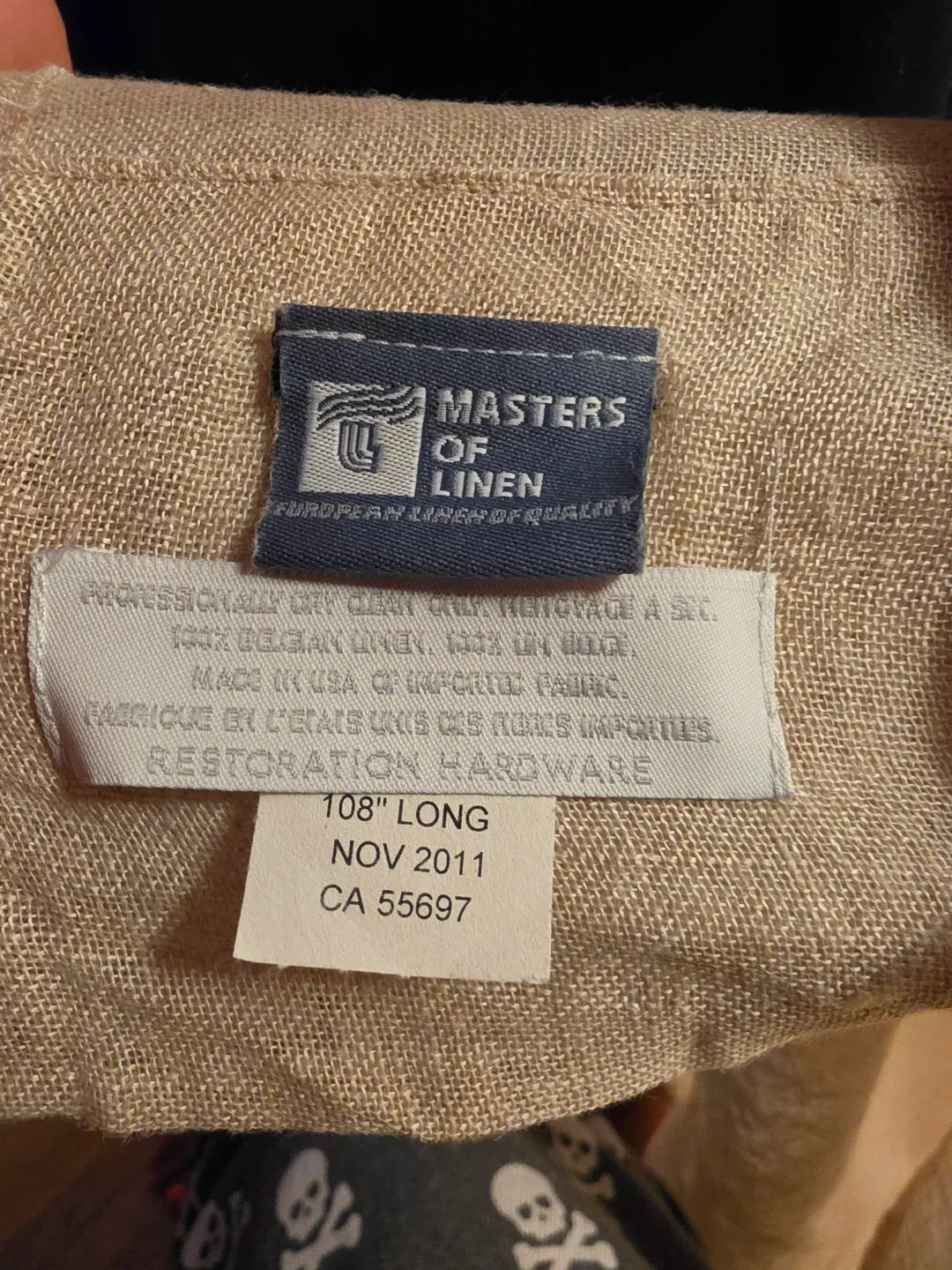 2 Linen Fabric Sheers for curtains. - 108" Long