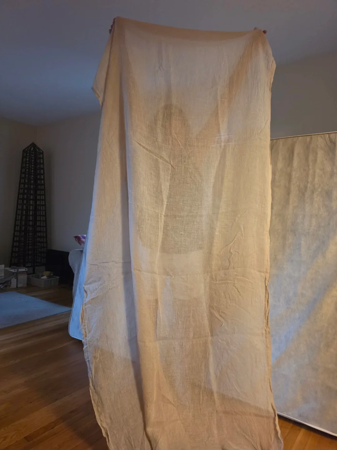 2 Linen Fabric Sheers for curtains. - 108" Long - photo 3