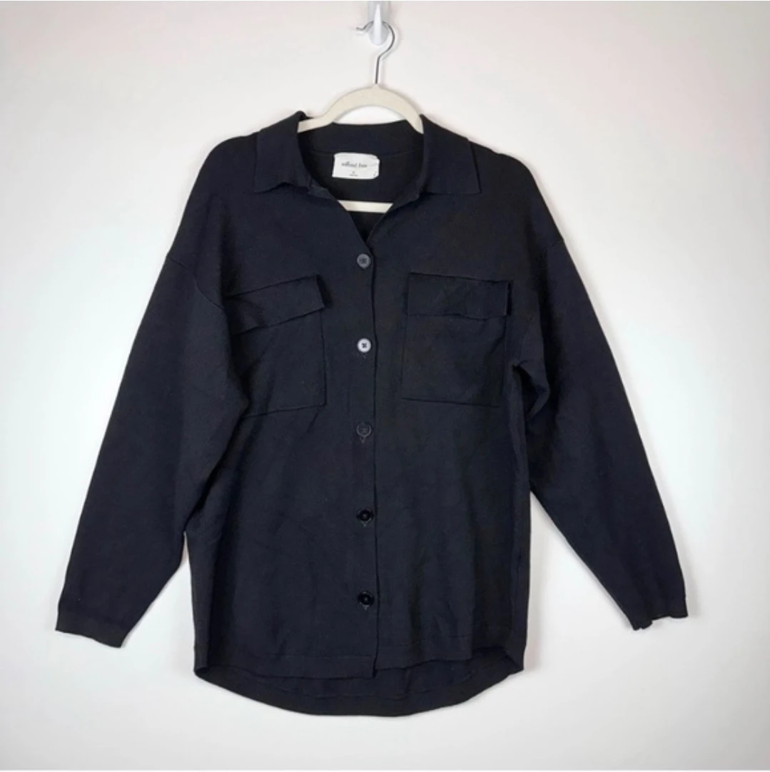 Wilfred Free Black Button-Up Shirt