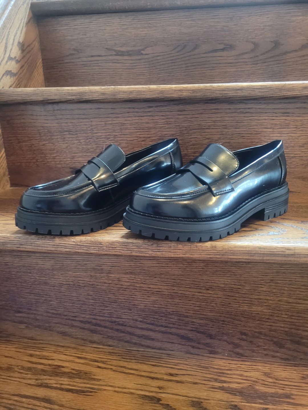 Calvin Klein Black Patent Loafers