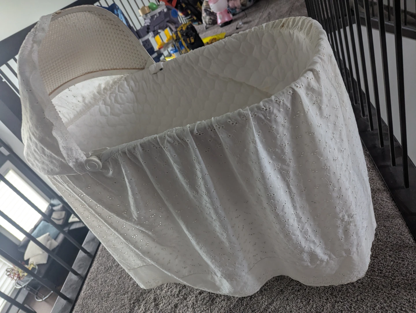 White Moses Basket Bassinet - photo 3