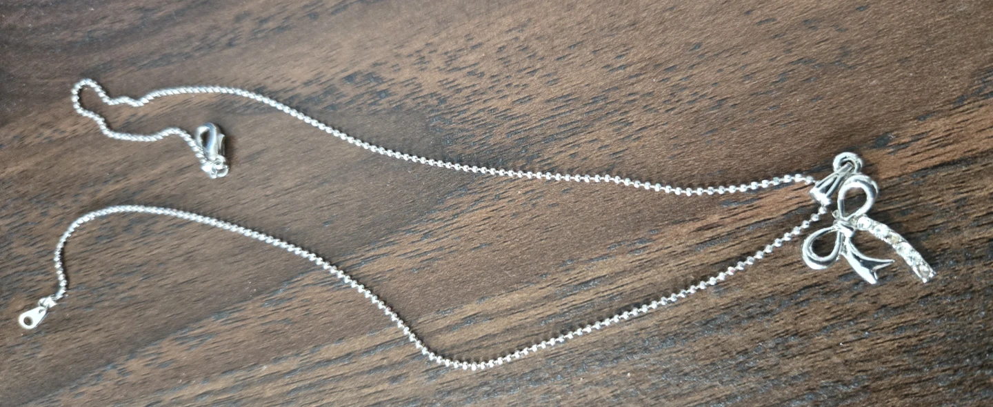 Silver Bow Necklace - photo 2