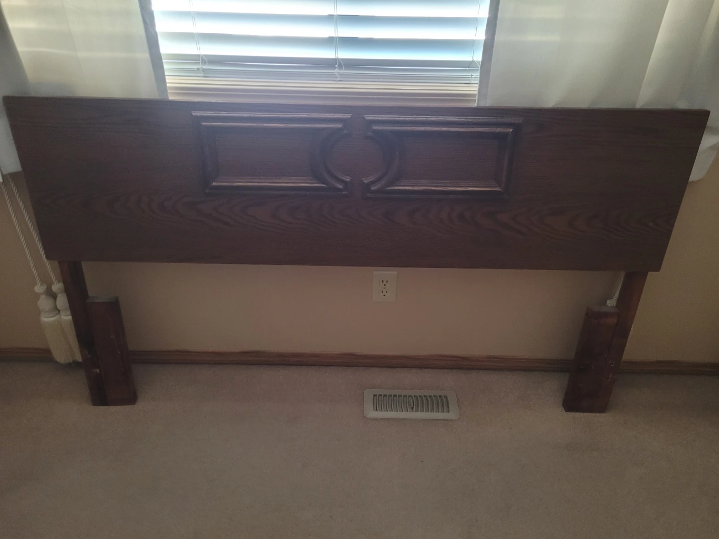 Solid wood headboard