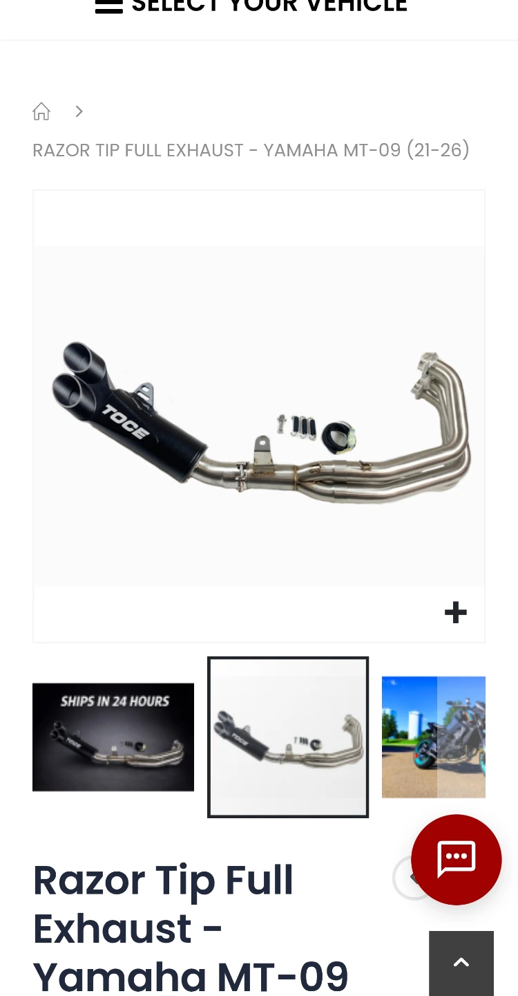 Toce Razor Tip Full Exhaust System - Yamaha MT-09 (21-26)