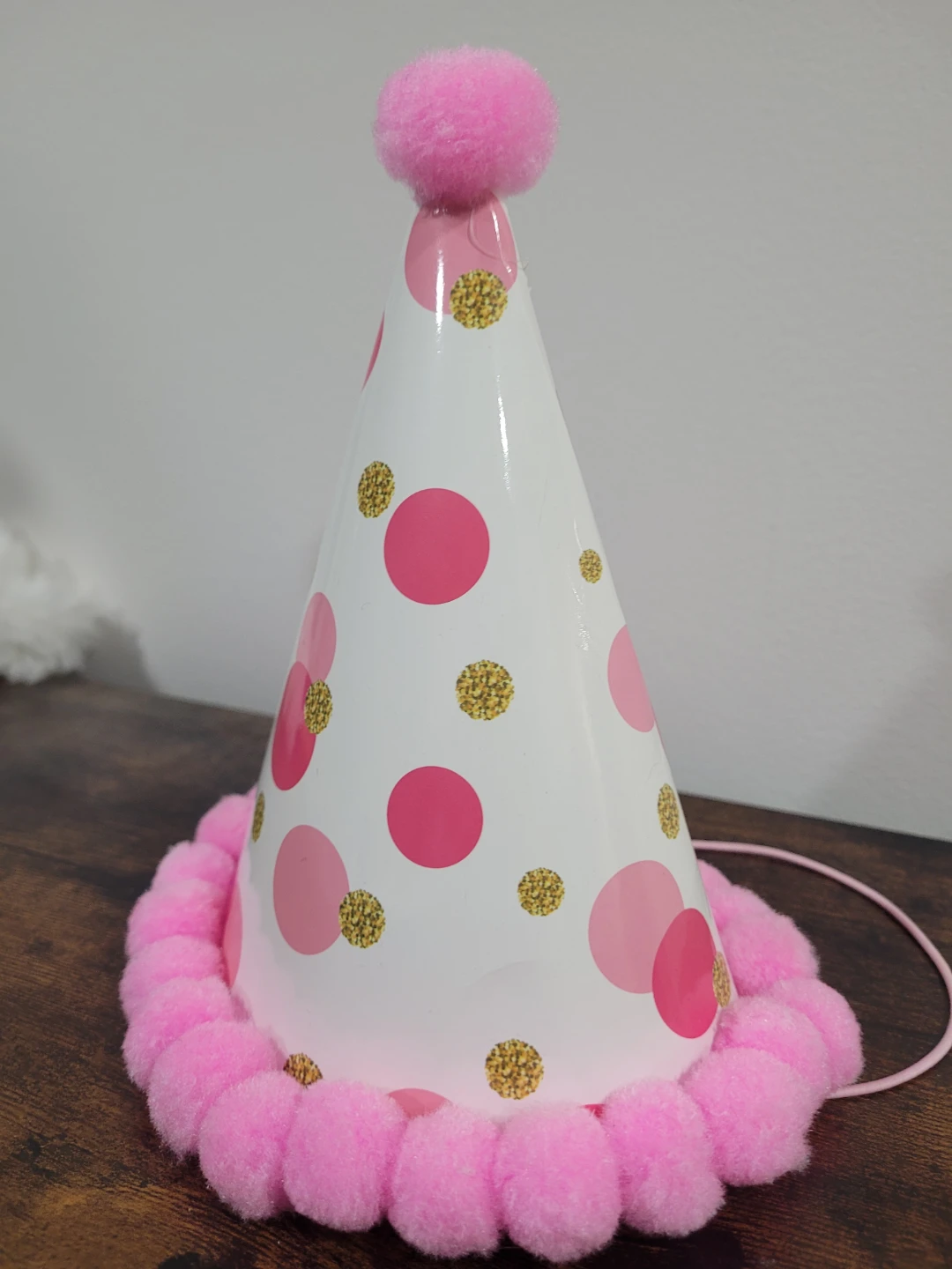 Pink Polka Dot Birthday Party Hat