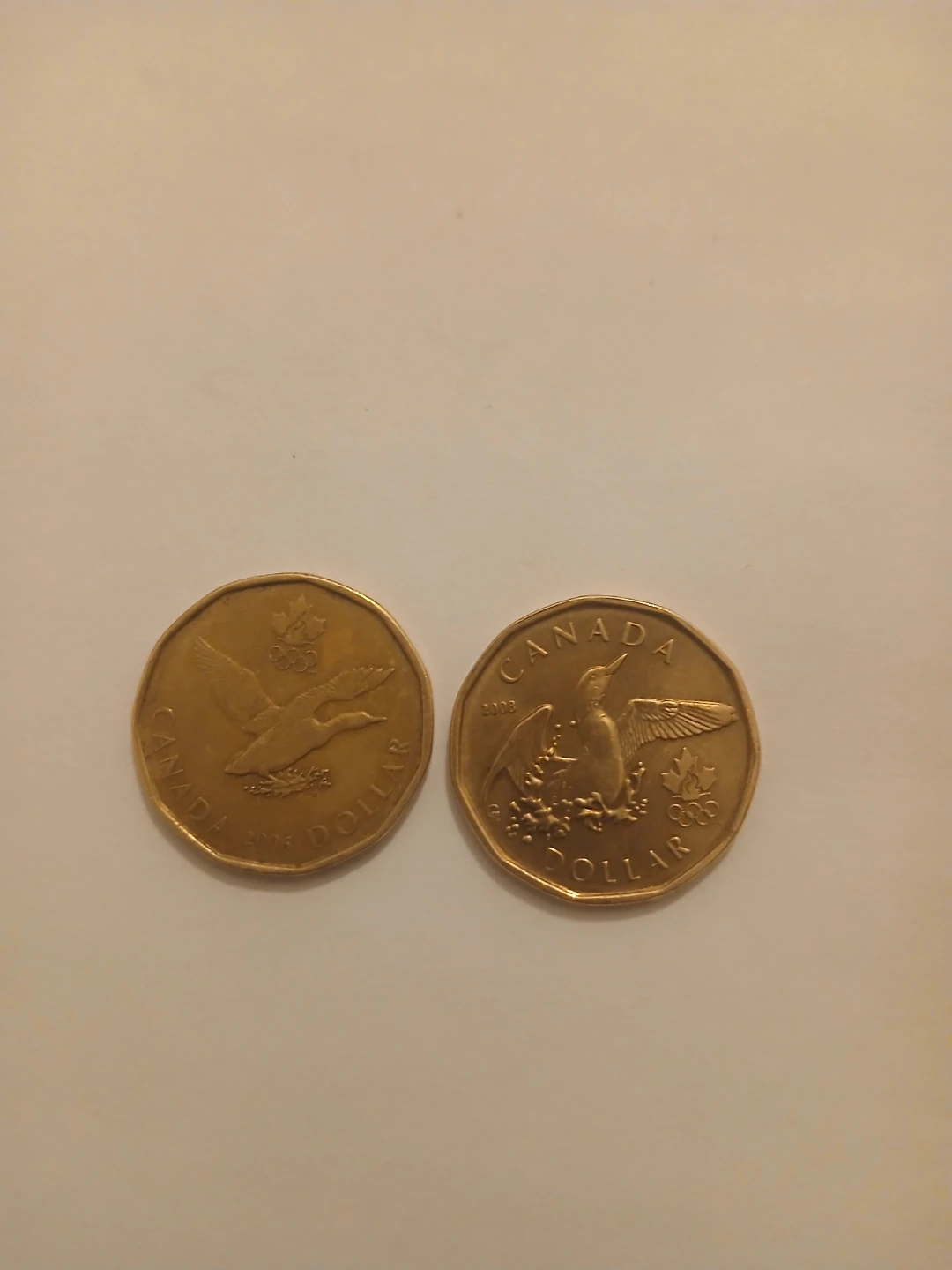 Canada Loonie Coins - 2 x $1 Coins
