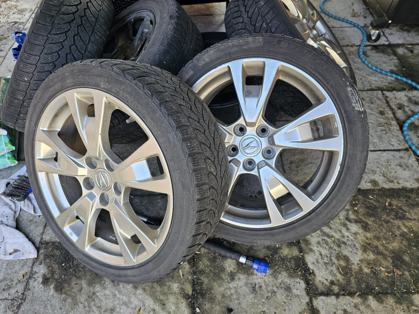 Enkei 19' 5×120 4th gen Acura tl rims and winter tires - photo 3