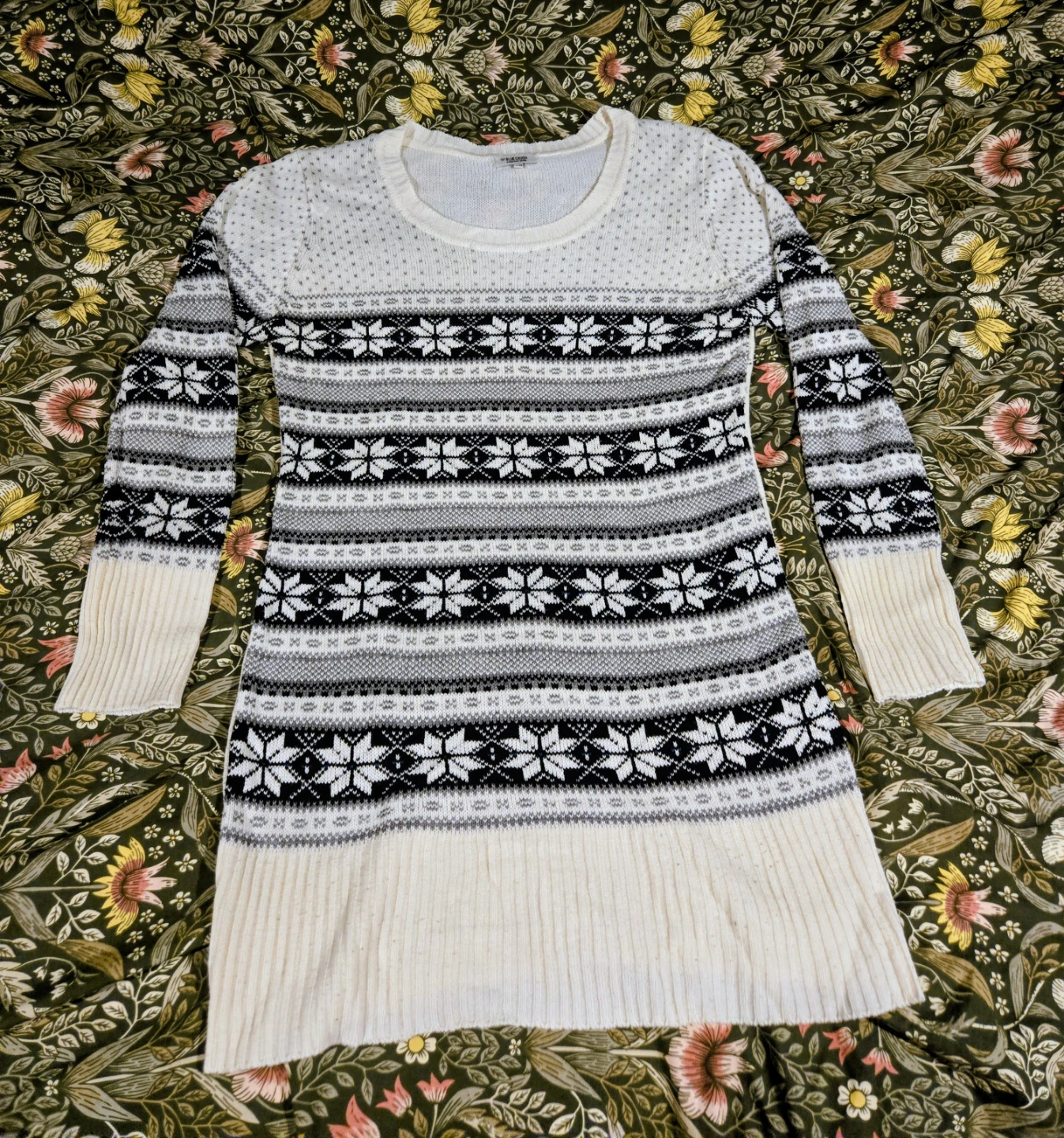 Blue Crush Women's Fair Isle Sweater Dress XL