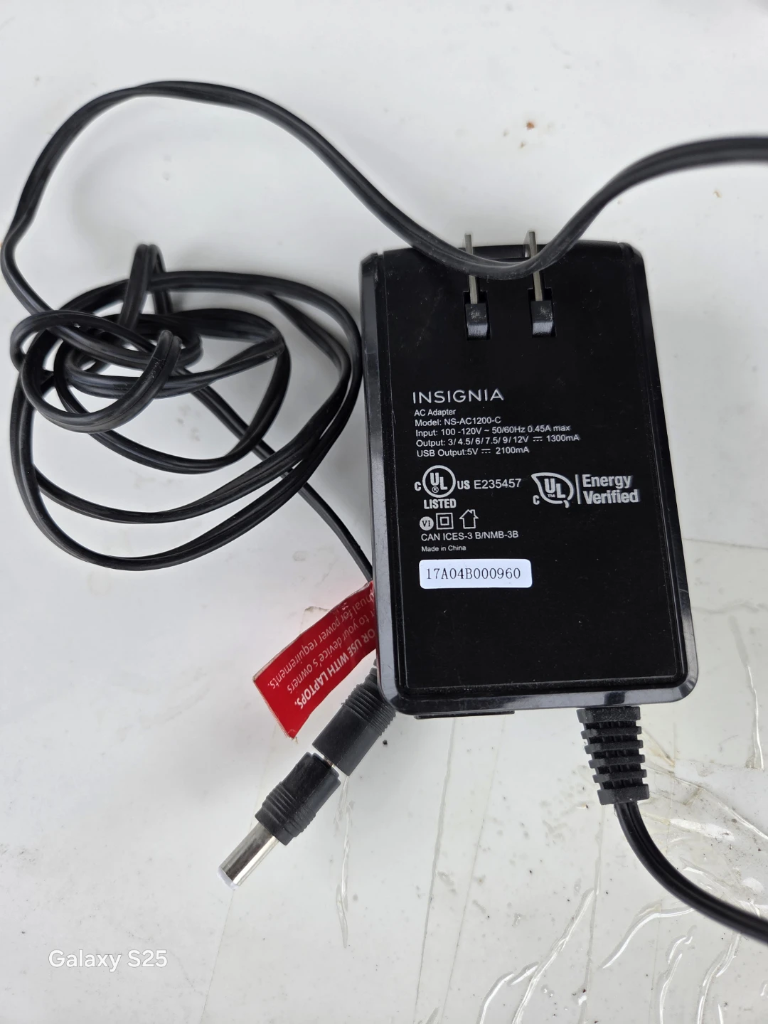 Insignia AC Adapter NS-AC1200-C - photo 5