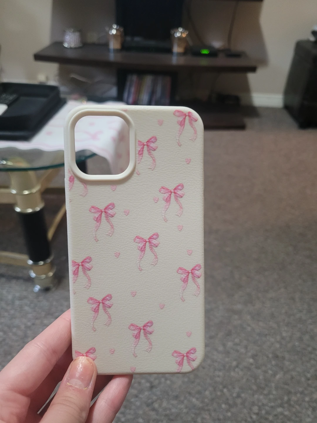IPhone 17 pro phone Case with Pink Bows
