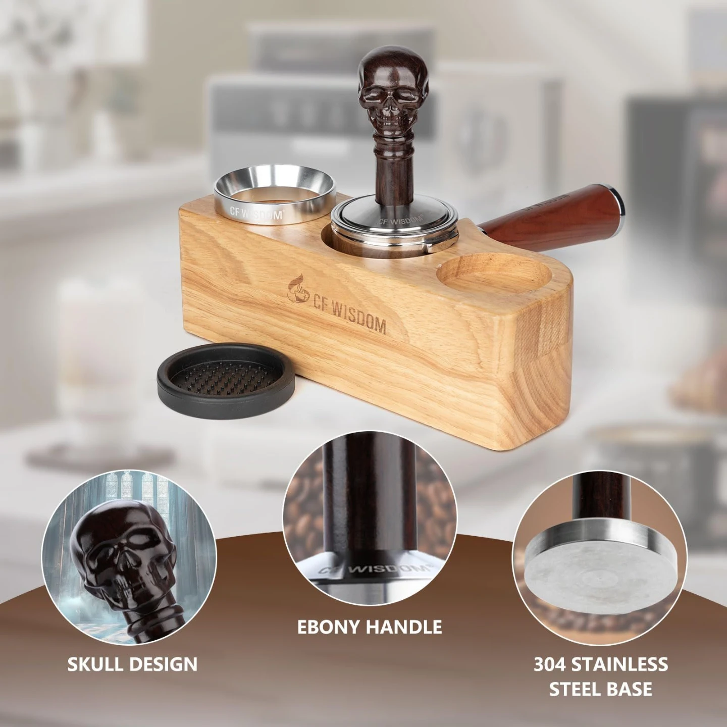 CF WISDOM Skull Professional Coffee Tamper - photo 3