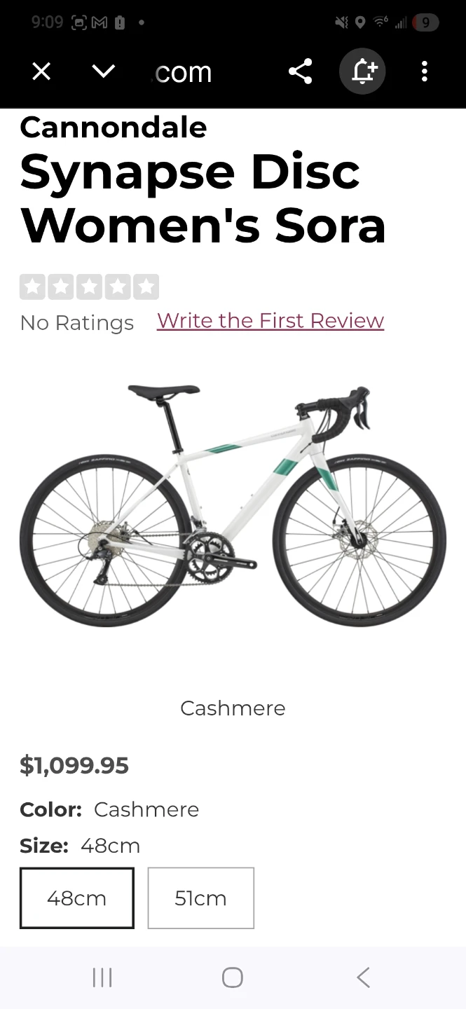 Cannondale Synapse Disc Women's Sora Bike - 48cm - photo 5