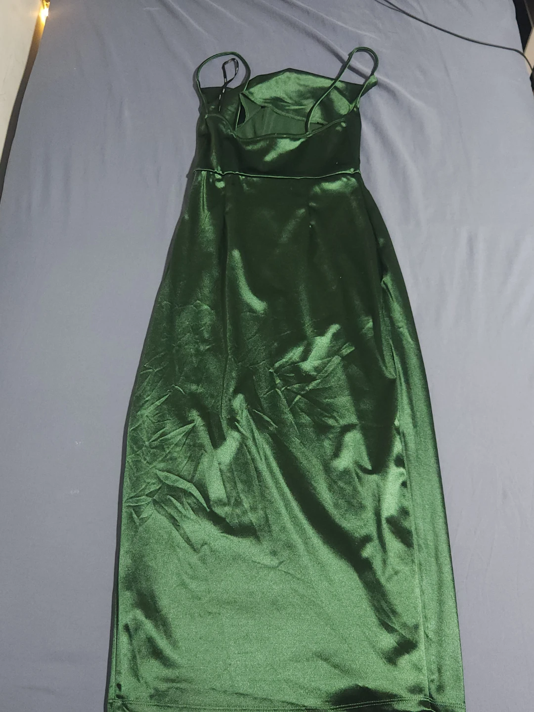 Green Satin Slip Dress - photo 3