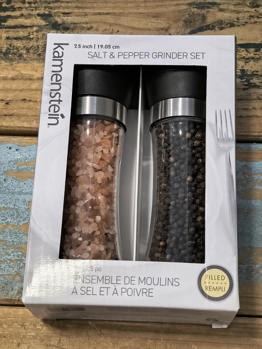 Kamenstein Salt & Pepper Grinder Set (7.5in/19.05cm)