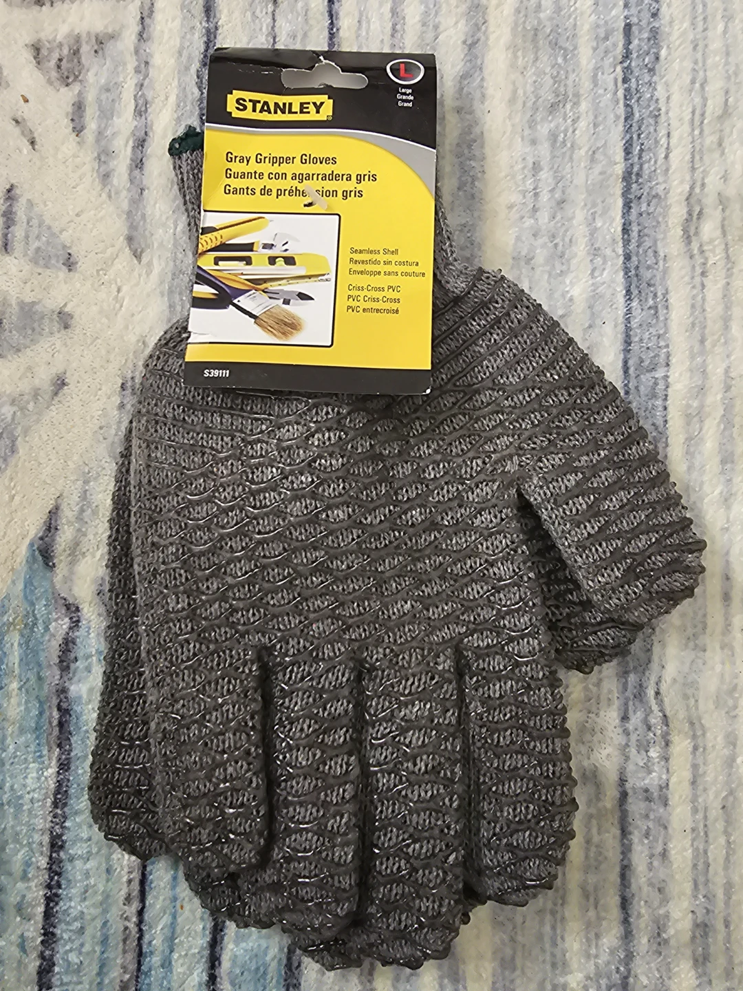 Stanley Gray Gripper Gloves - Large