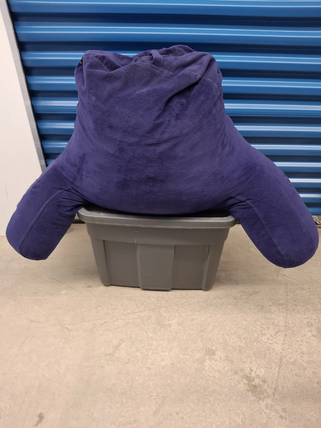 Large Purple Reading Pillow with Arms