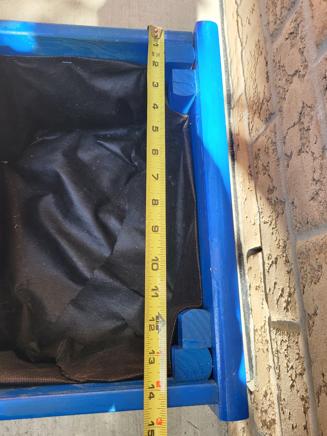 Rustic Blue Wooden Planter Box with Liner - photo 3