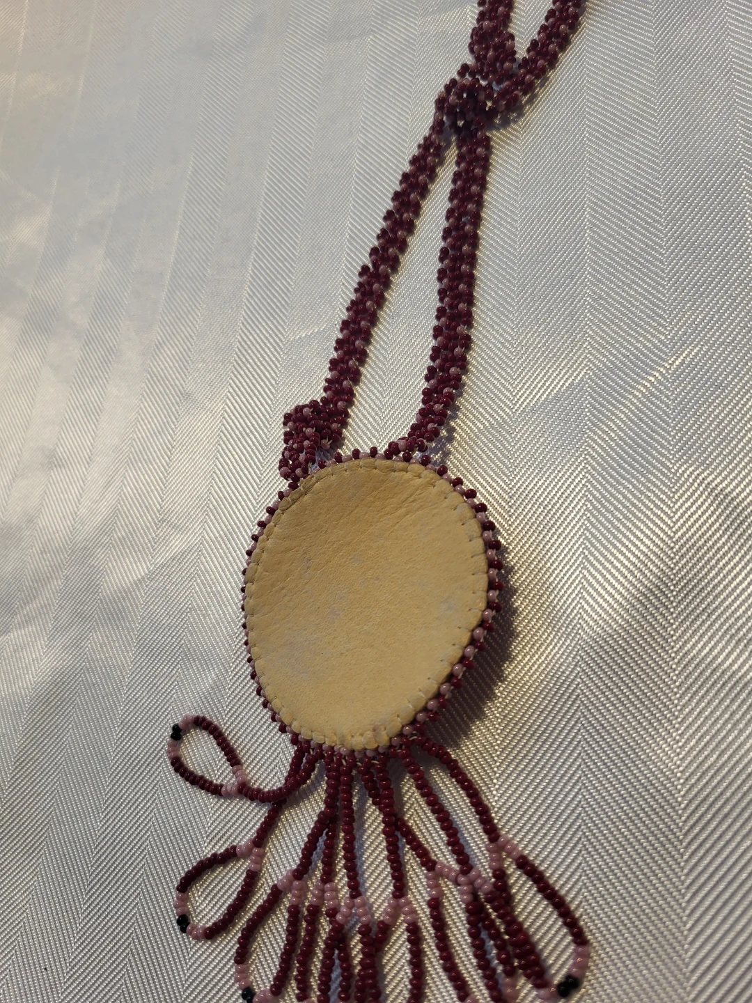 Vintage, Hand Beaded Pendant Necklace - photo 5