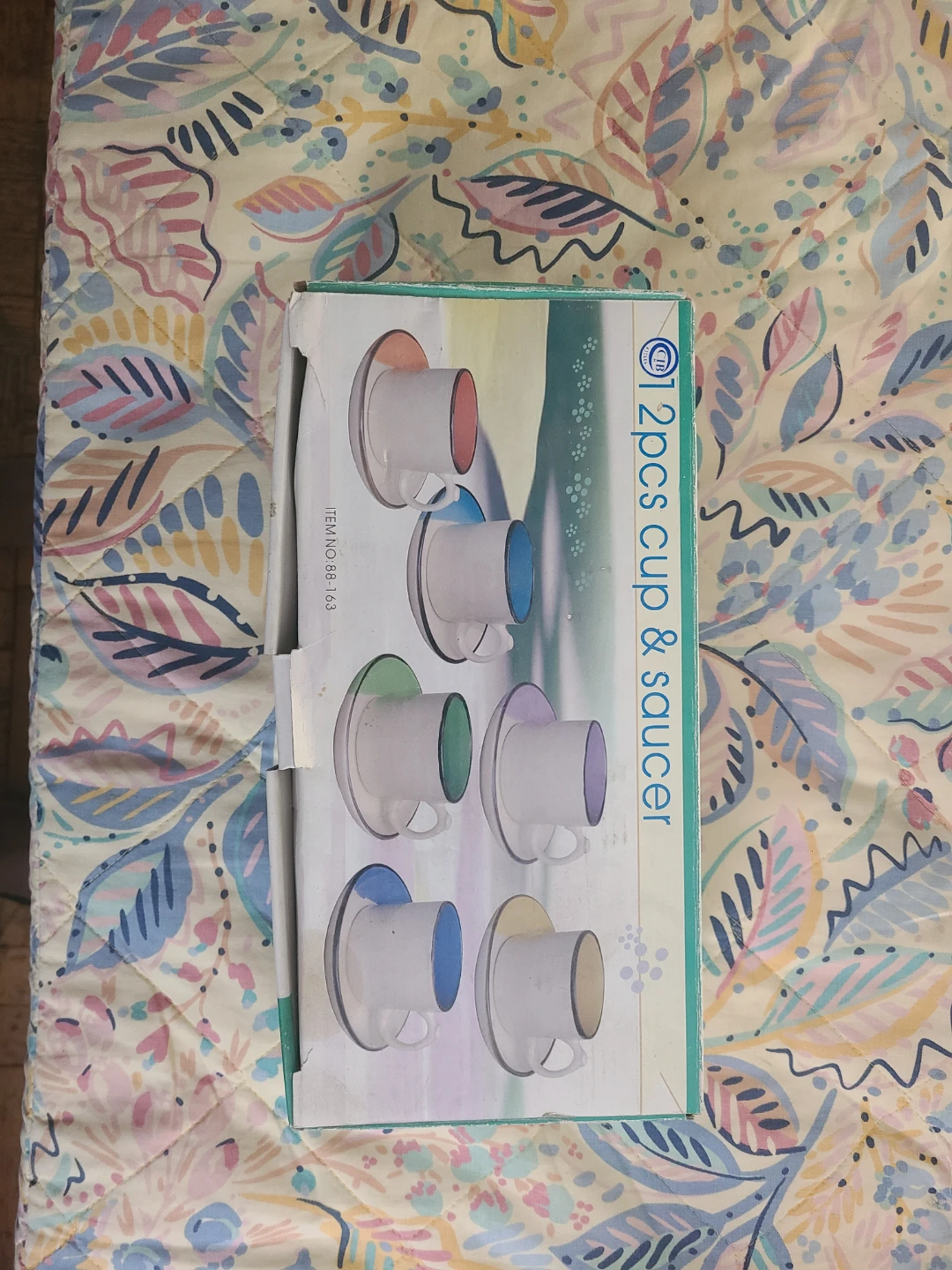 Set of 6 Ceramic Cups and Saucers