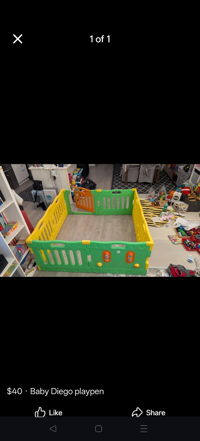 Baby Diego playpen